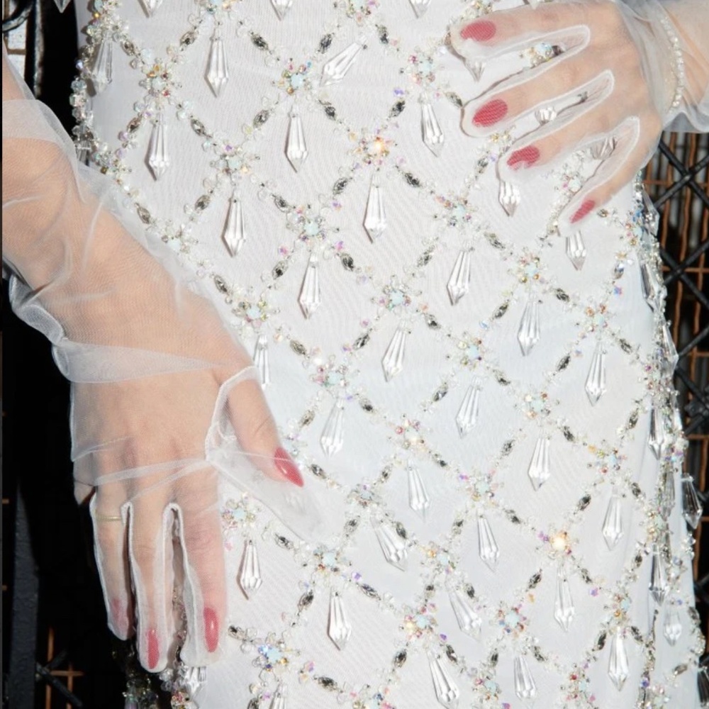 Oceanus 'Arabella' Hand-Beaded Dress in White (NWT) - Picture 2 of 10